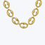 14K Yellow Gold Puffed Coffee Bean Necklace 16"