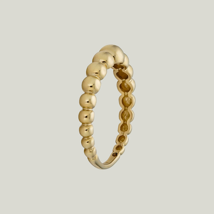 14K Yellow Gold Bead Ring 5.75