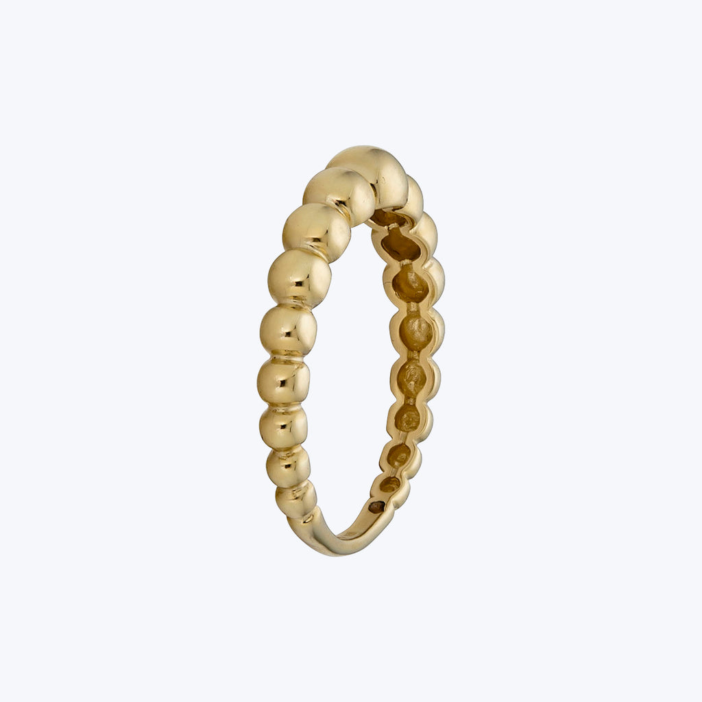 14K Yellow Gold Bead Ring 5.75