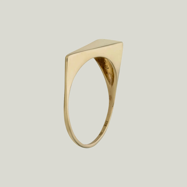 14K Yellow Gold Wedge Ring 6