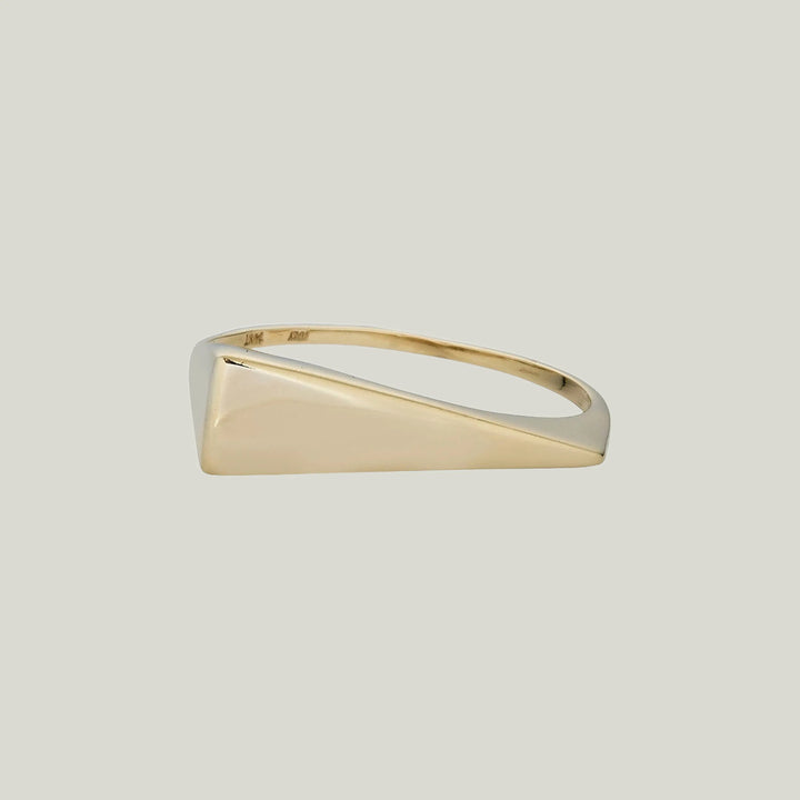 14K Yellow Gold Wedge Ring 6