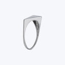 14K White Gold Wedge Ring 8