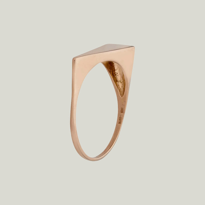 14K Rose Gold Wedge Ring 8