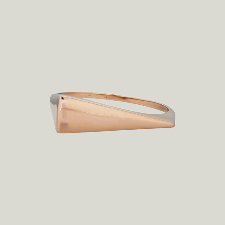 14K Rose Gold Wedge Ring 8