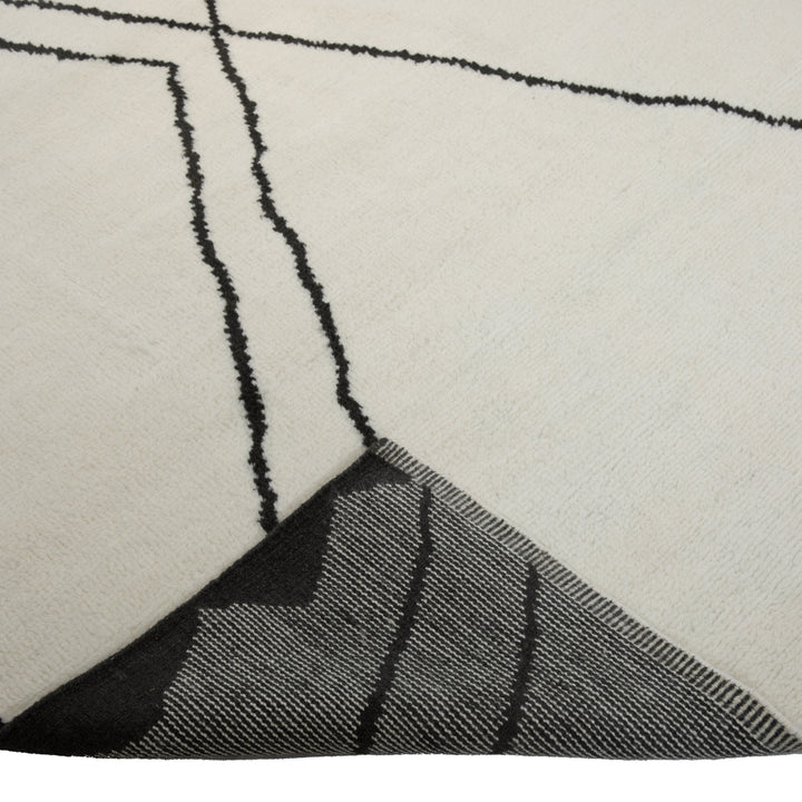 Cream Moroccan Wool Rug - 6' x 9'