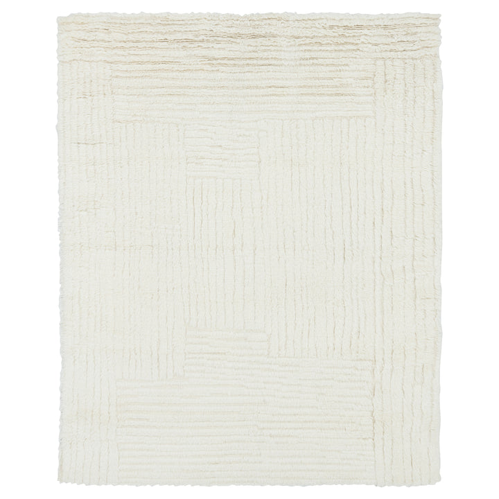 Cream Moroccan Wool Rug - 8' x 10'