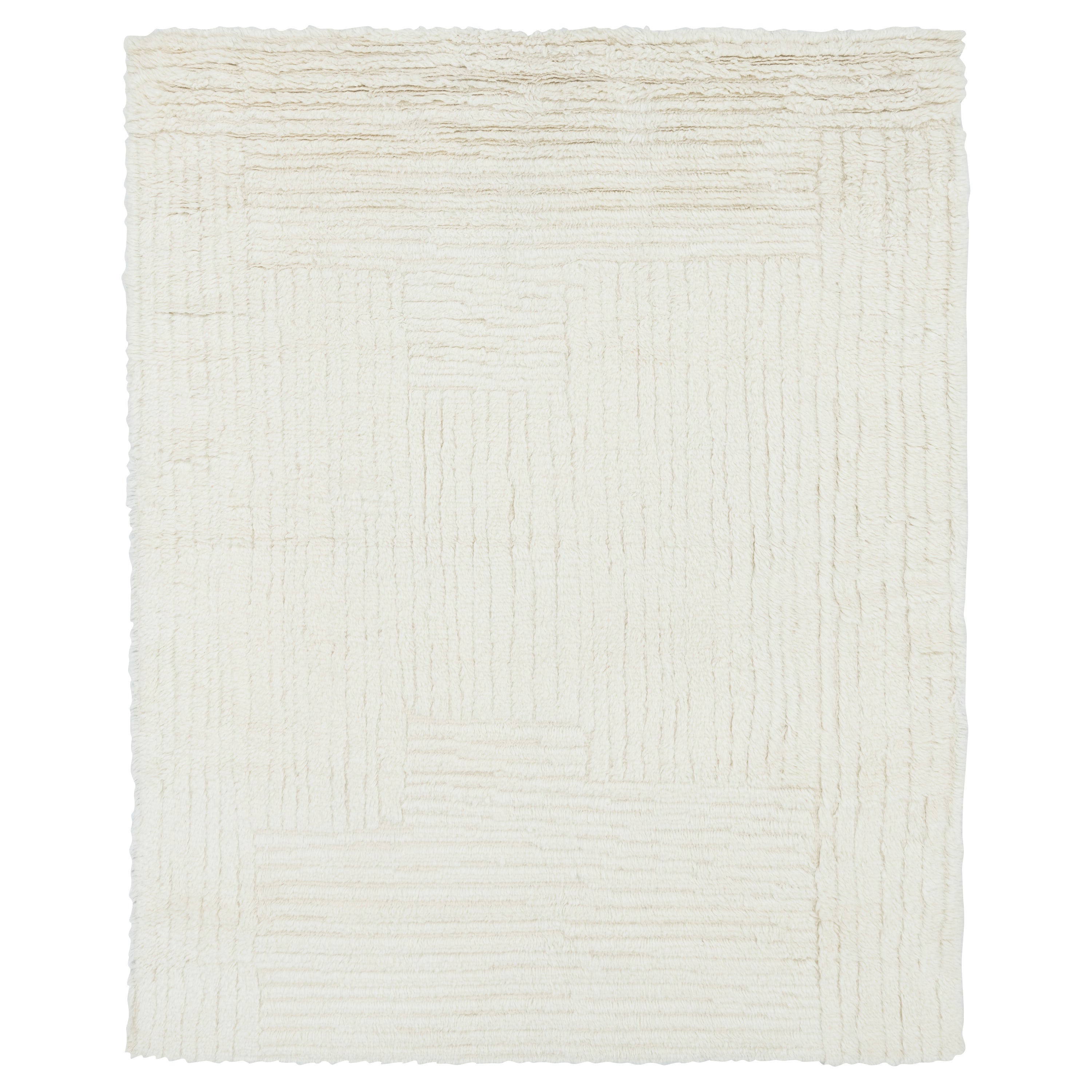 Cream Moroccan Wool Rug - 8' x 10'