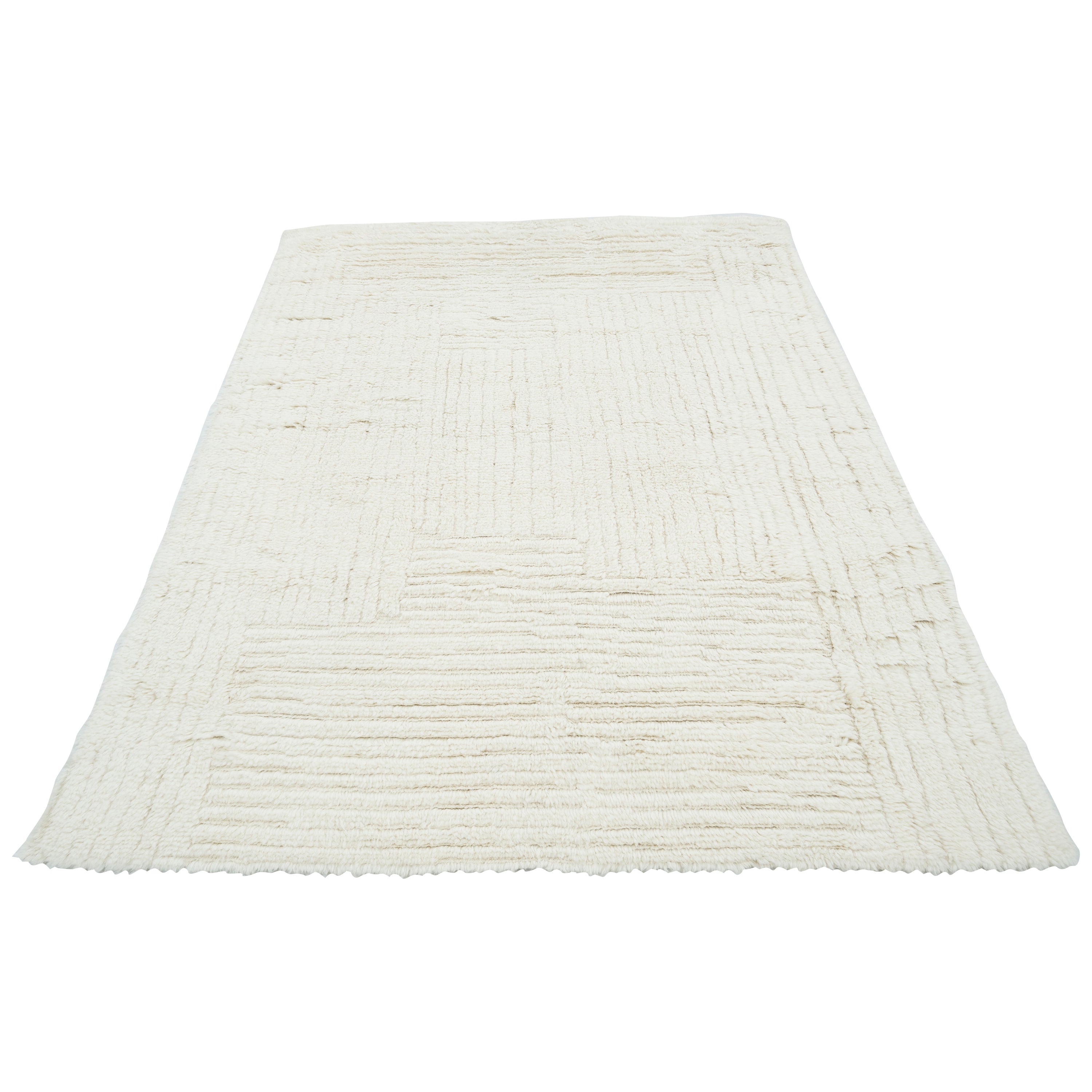 Cream Moroccan Wool Rug - 8' x 10'