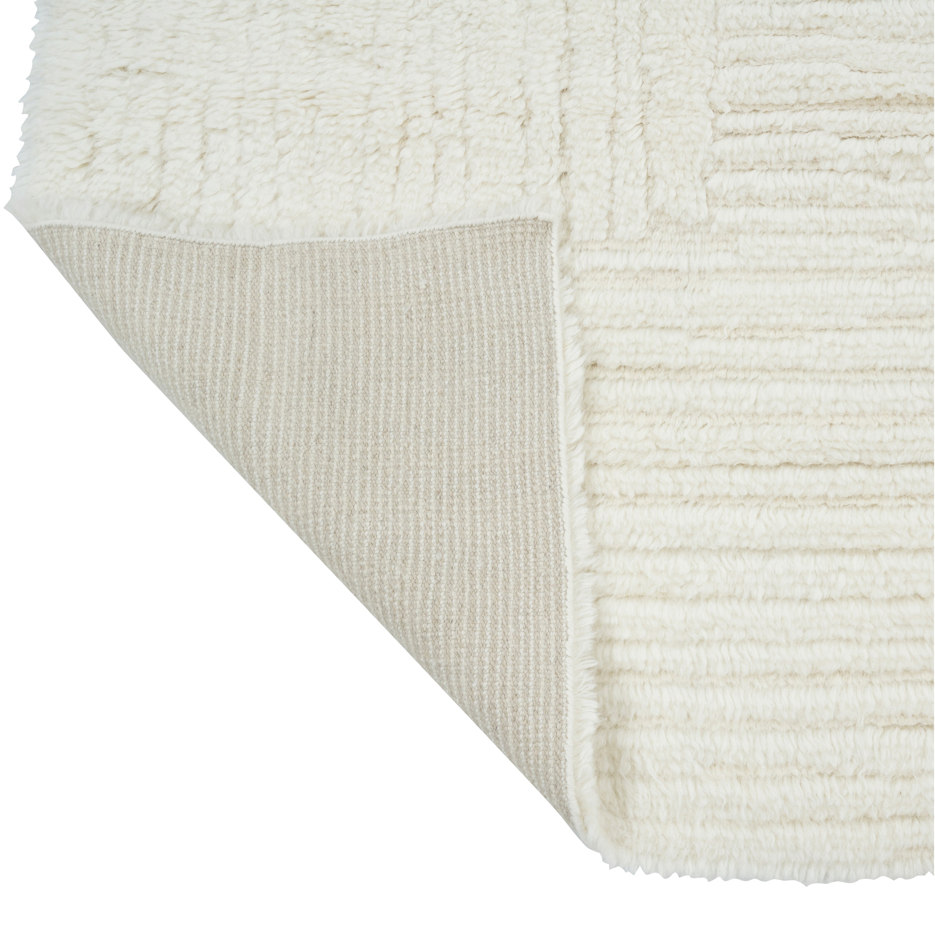 Cream Moroccan Wool Rug - 8' x 10'