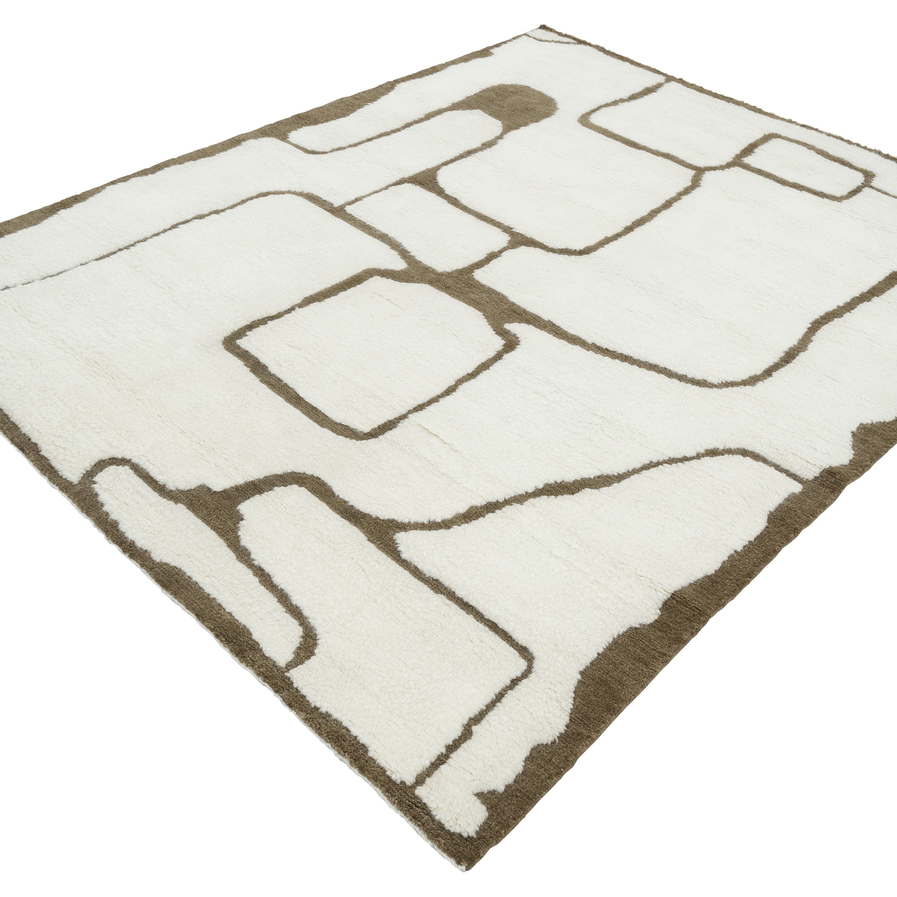 Cream Moroccan Wool Rug - 8' x 10'