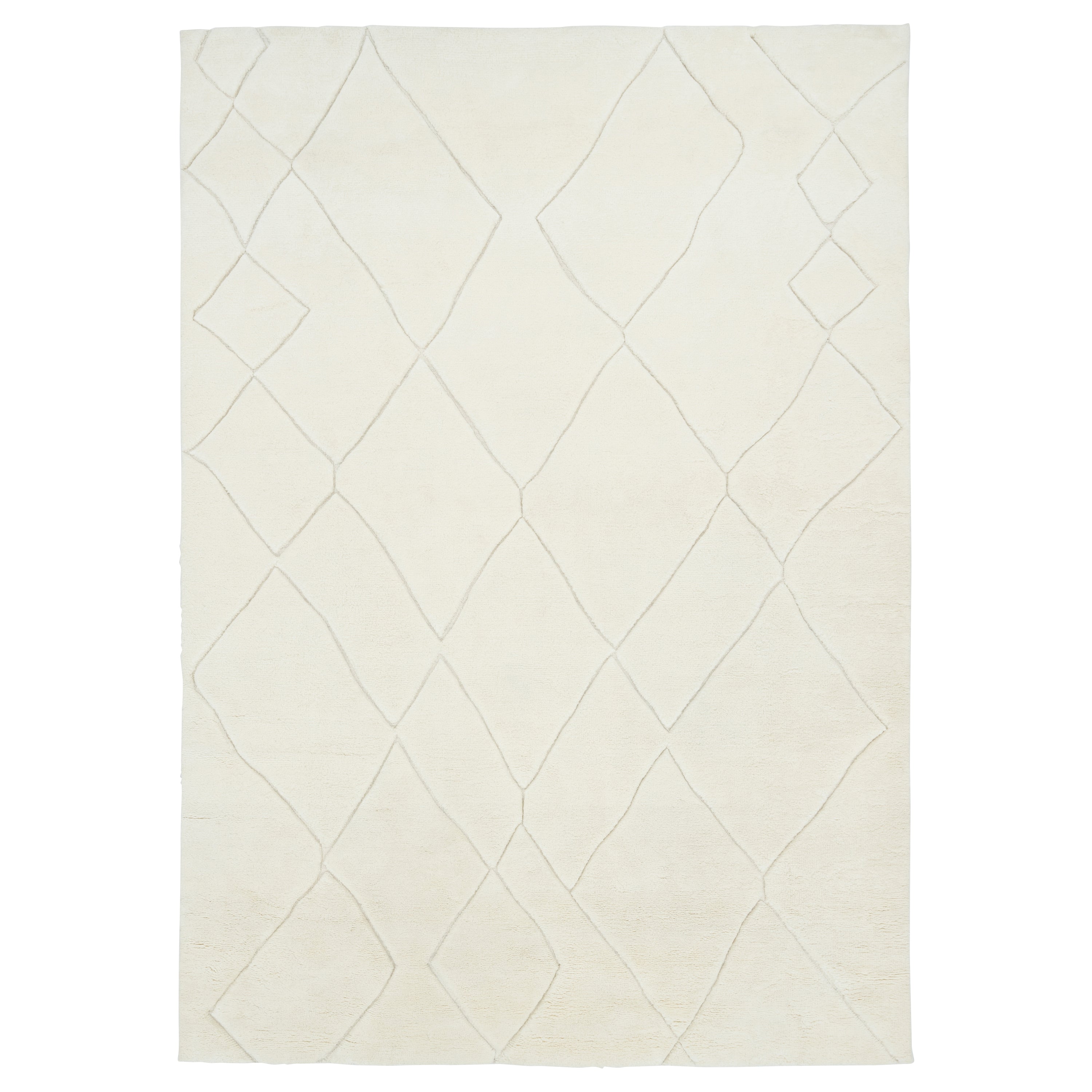 Cream Moroccan Wool Rug - 10' x 14'