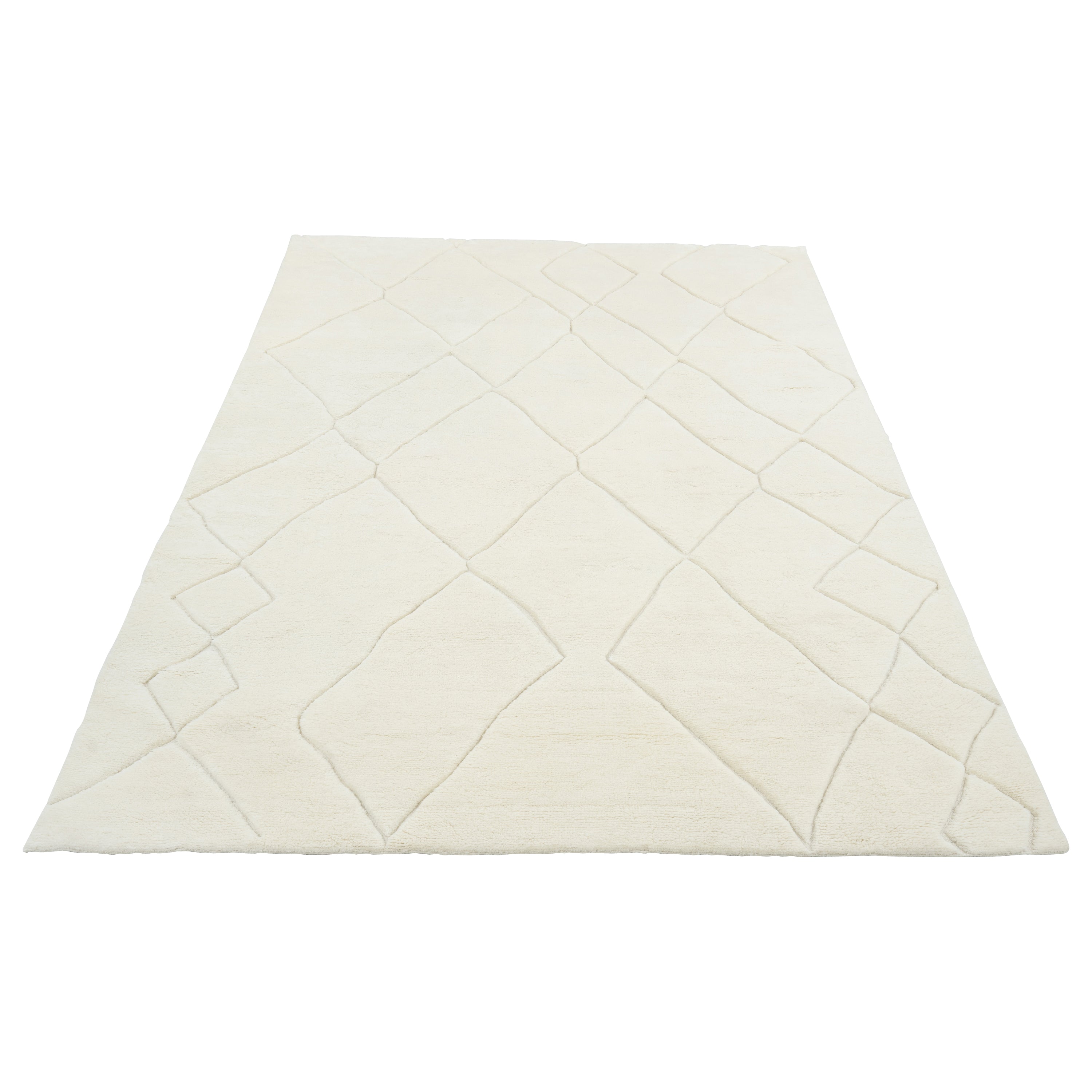 Cream Moroccan Wool Rug - 10' x 14'