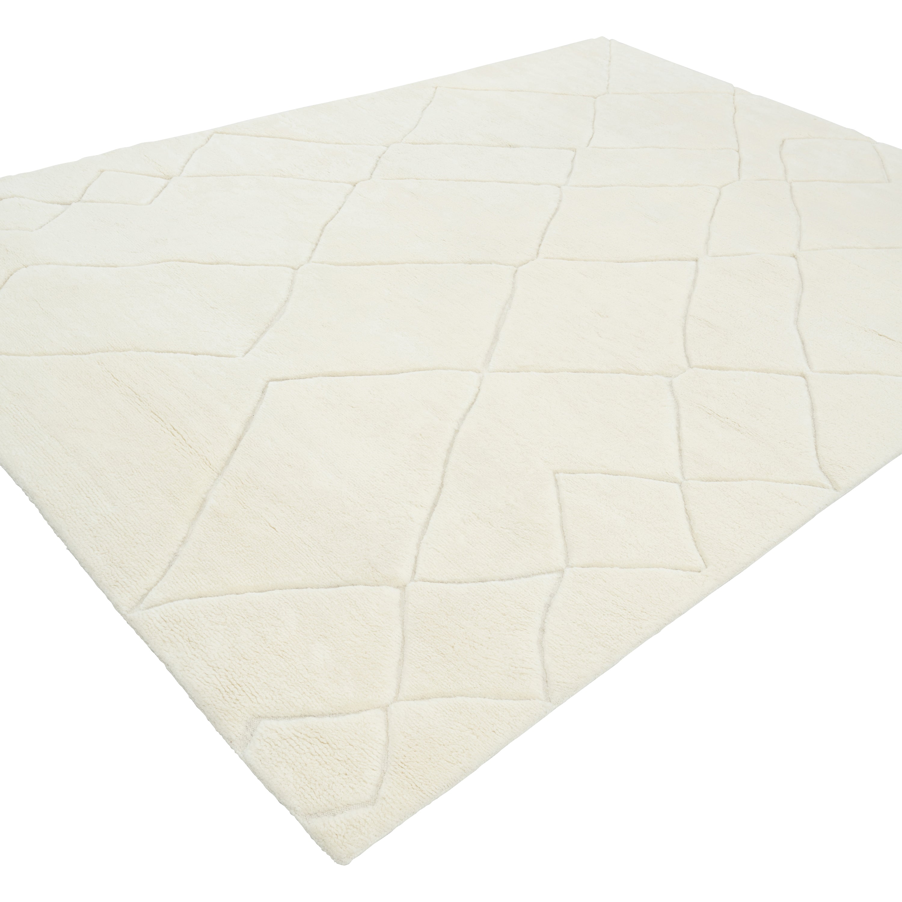 Cream Moroccan Wool Rug - 10' x 14'