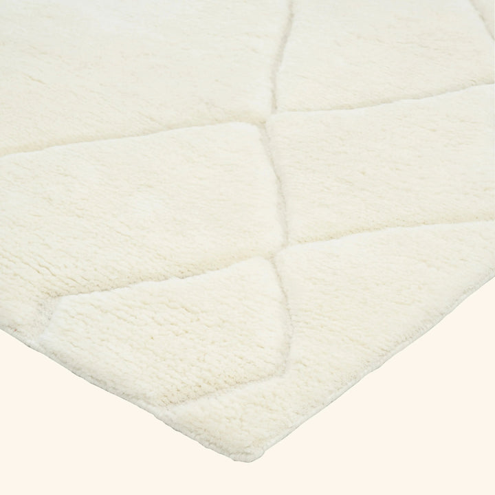 Cream Moroccan Wool Rug - 10' x 14'