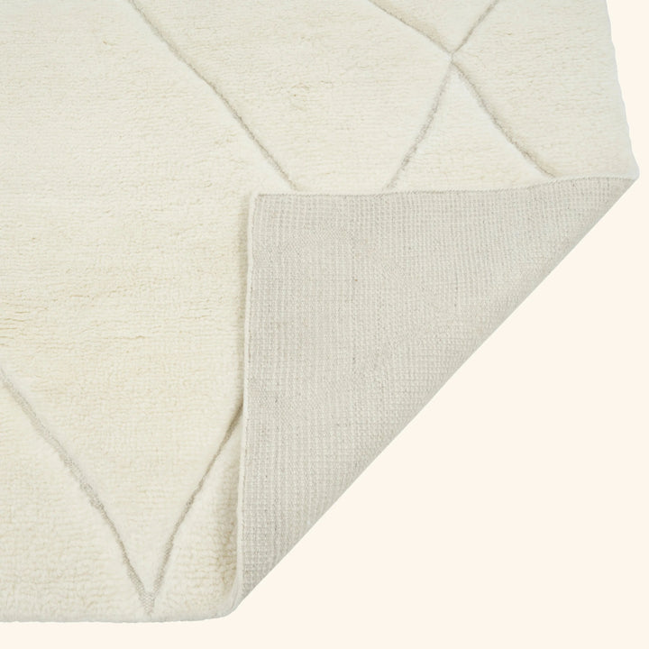 Cream Moroccan Wool Rug - 10' x 14'