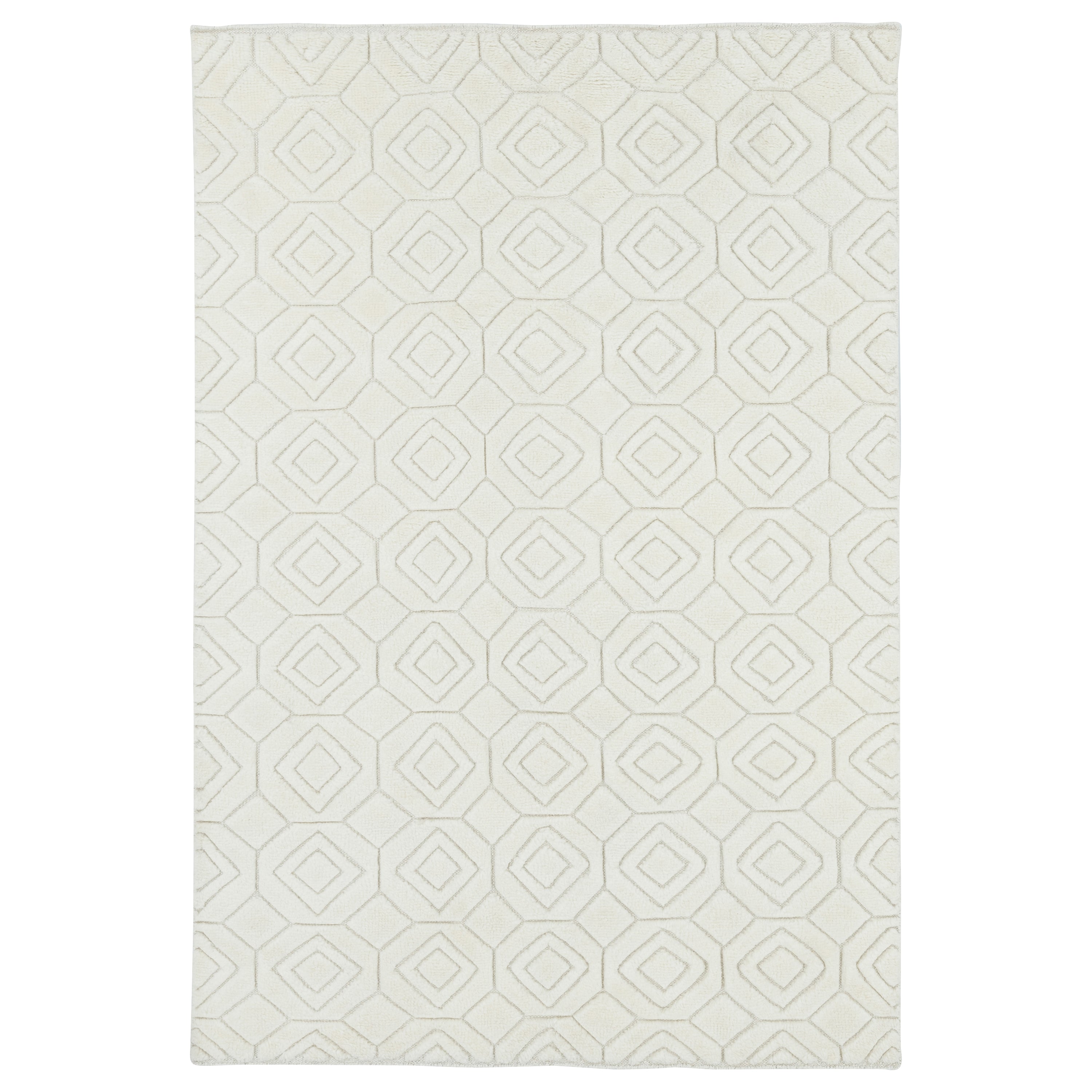 Cream Moroccan Wool Rug - 6' x 9'