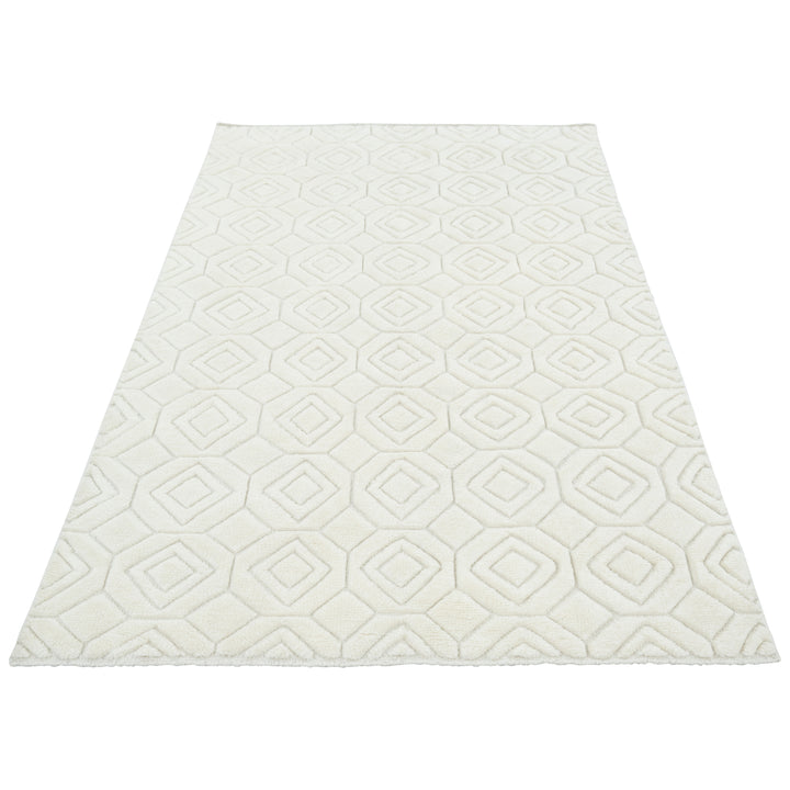 Cream Moroccan Wool Rug - 6' x 9'