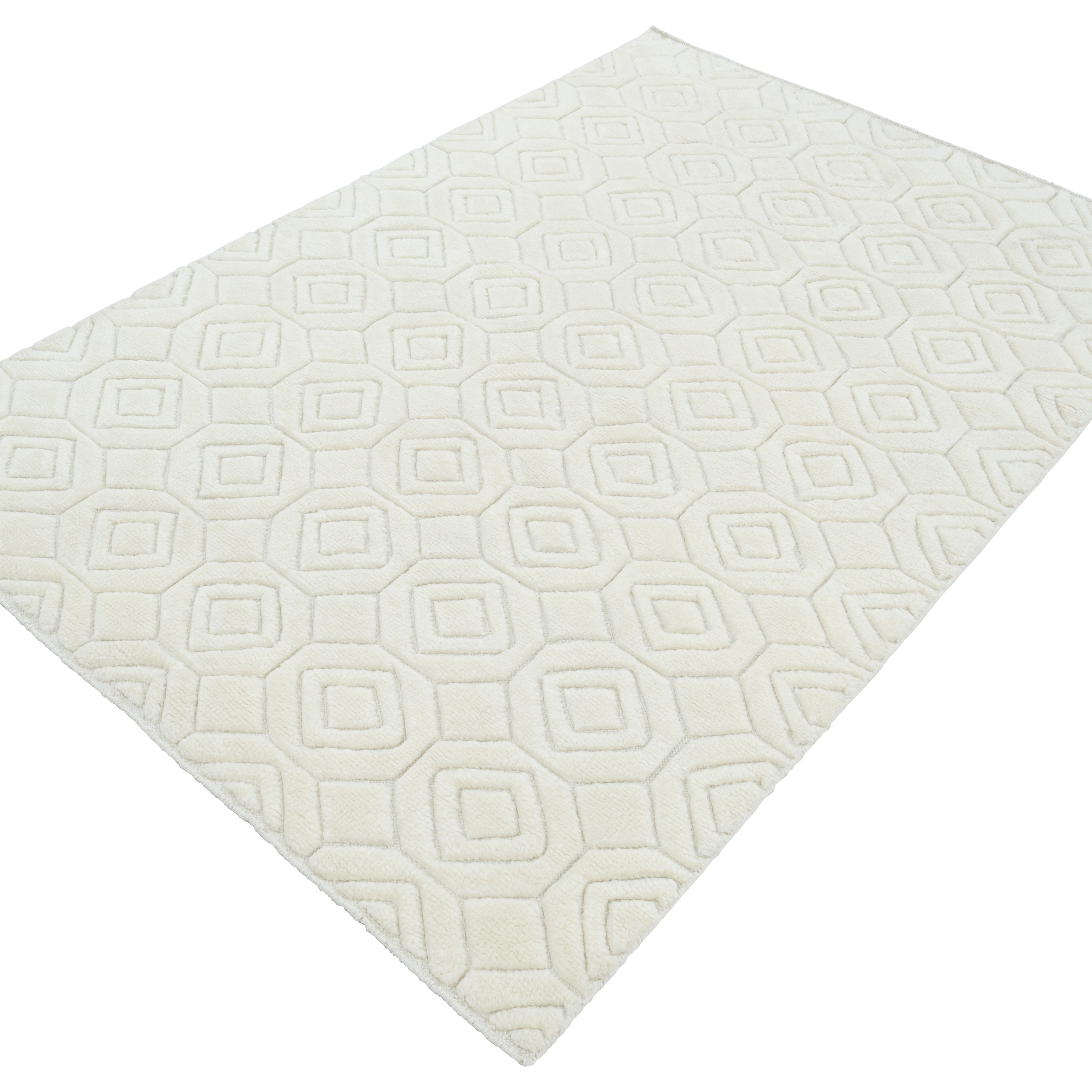 Cream Moroccan Wool Rug - 6' x 9'