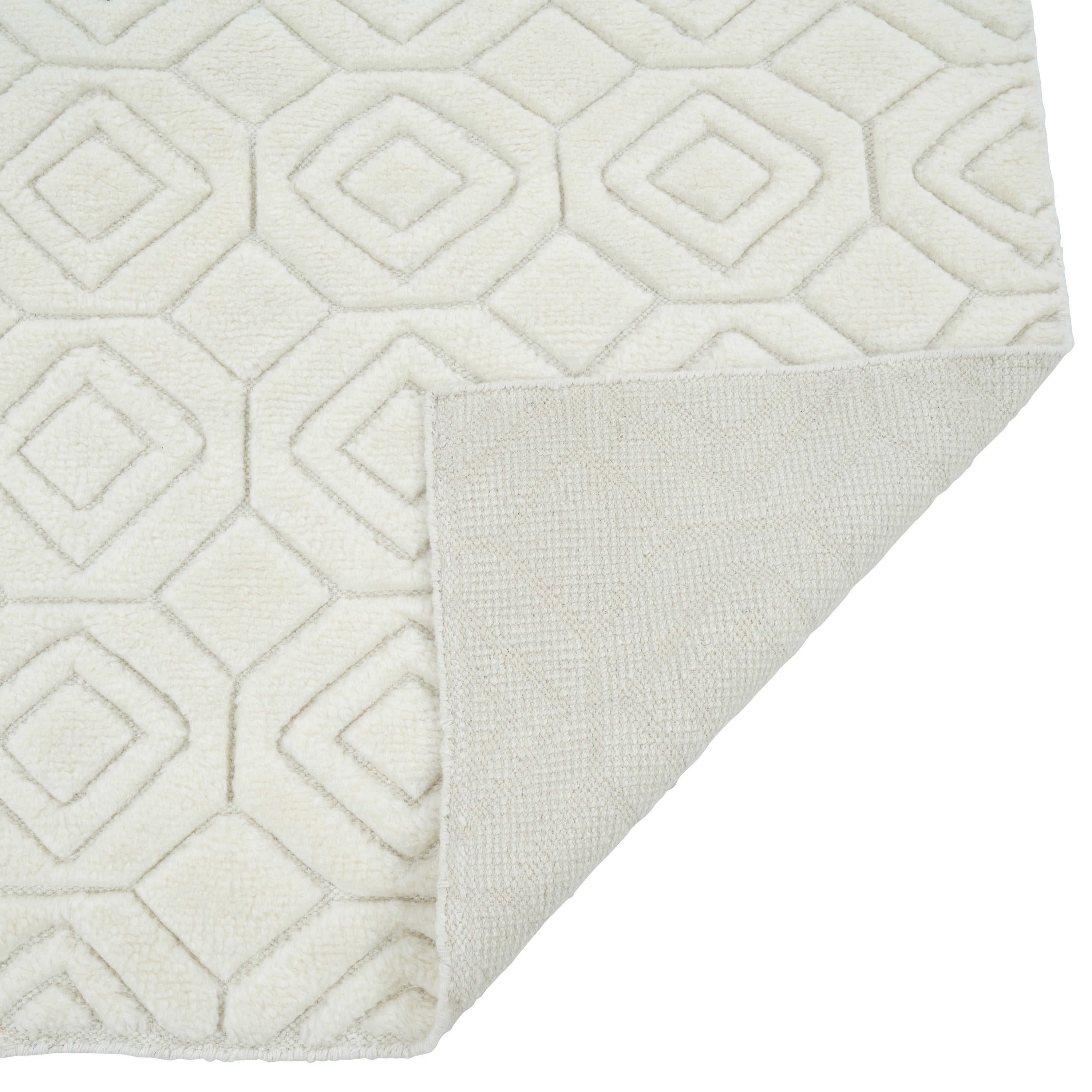 Cream Moroccan Wool Rug - 6' x 9'