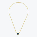 Hexagon Gem Necklace Blue Tourmaline