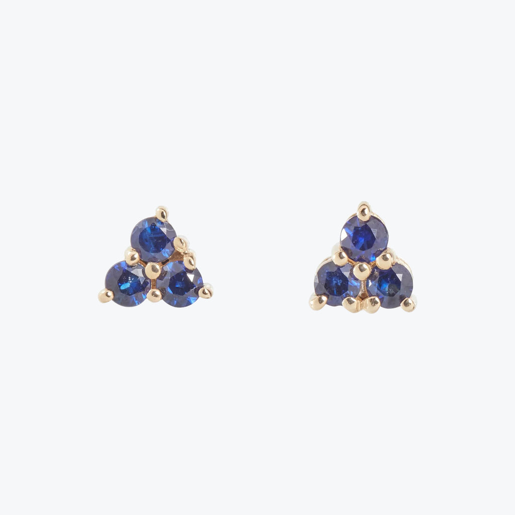 Cluster Studs Blue Sapphire