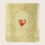 Faded Suits Heart Rectangular Charm
