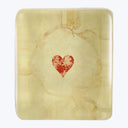 Faded Suits Heart Rectangular Charm