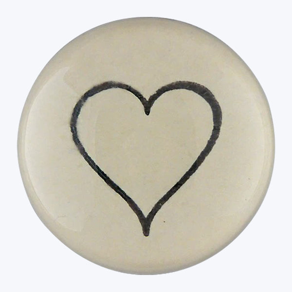 Line Heart Dome Paperweight