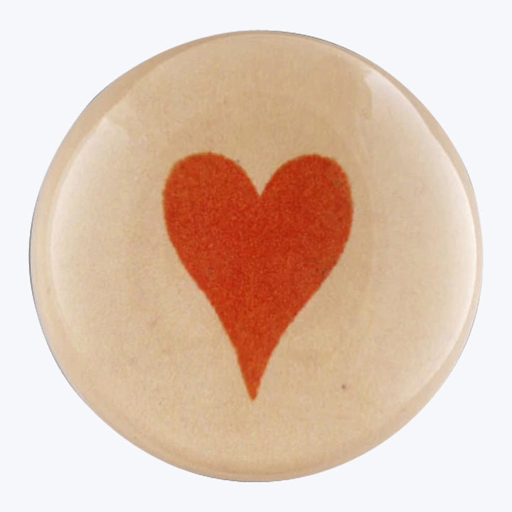 Pink Heart Dome Paperweight