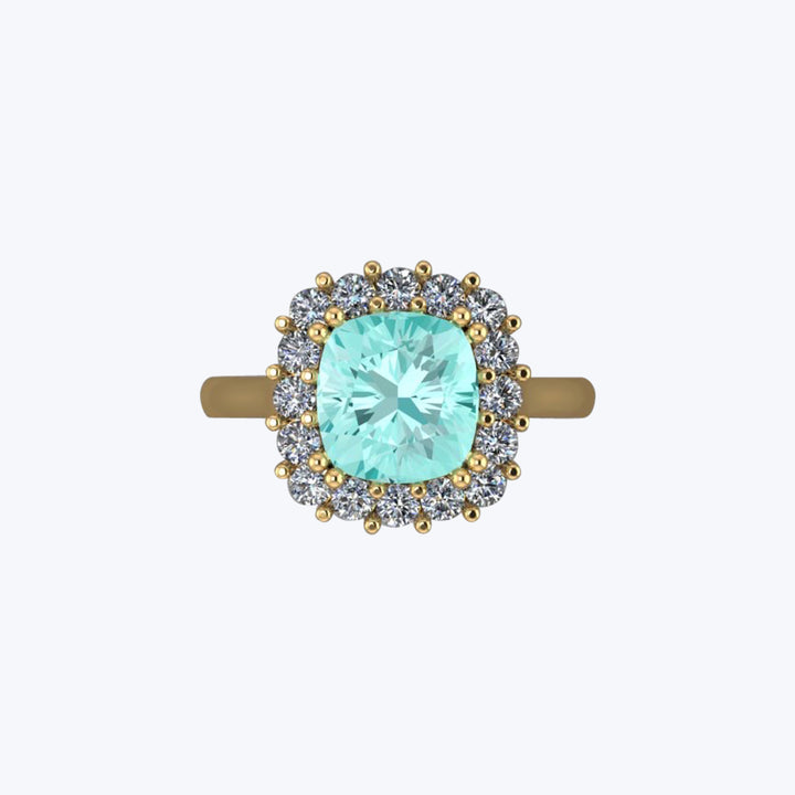 Lagoon Tourmaline Flower Ring