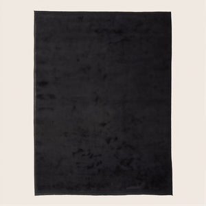 Black Moroccan Shag Wool Rug - 9' x 12'