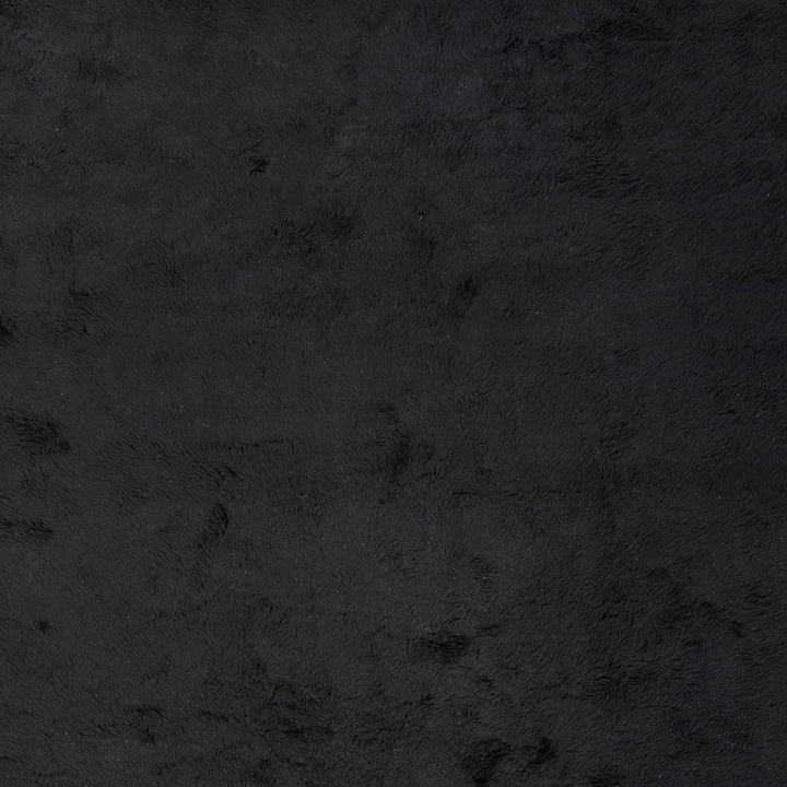 Black Moroccan Shag Wool Rug - 9' x 12'