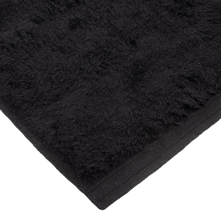 Black Moroccan Shag Wool Rug - 9' x 12'