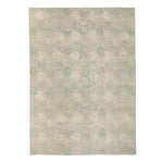 Teal & Cream Contemporary Tibetan Wool Silk Blend Rug - 13' x 18'