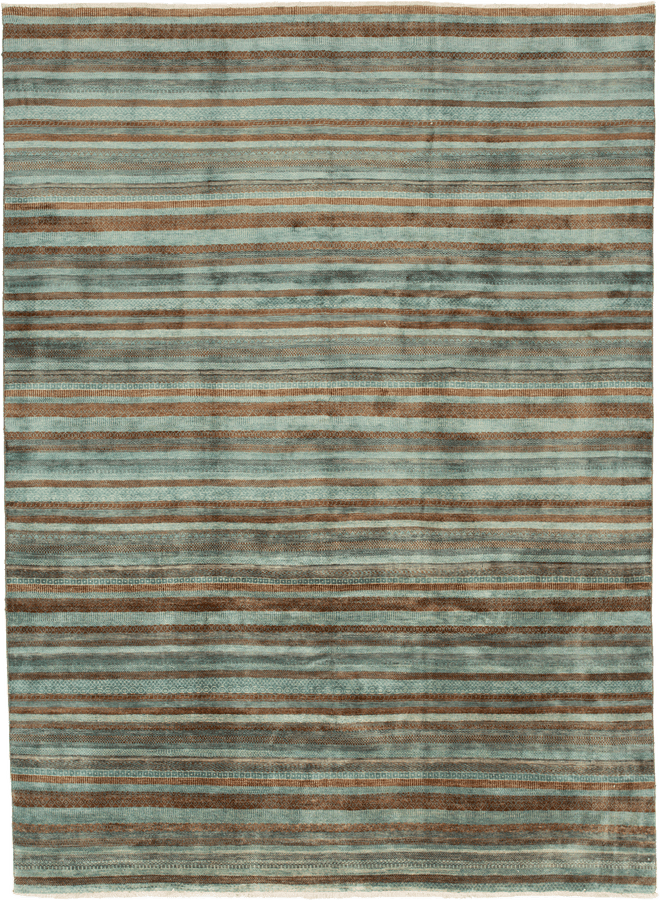 Blue Contemporary Indo Savannah Rug - 8'10