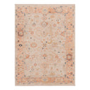 Beige & Orange Traditional Turkish Oushak Wool Rug - 4'11" x 6'8"