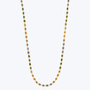 Green Tourmaline, Garnet, Tanzanite 18k Woven Necklace