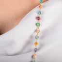 Multi-Stone 18k Woven Necklace