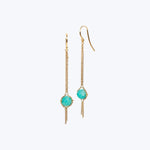 Amazonite 18k Textile Drop Earrings
