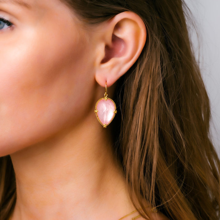 Morganite 18k One of a Kind Earrings