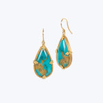 Turquoise 18k One of a Kind Earrings
