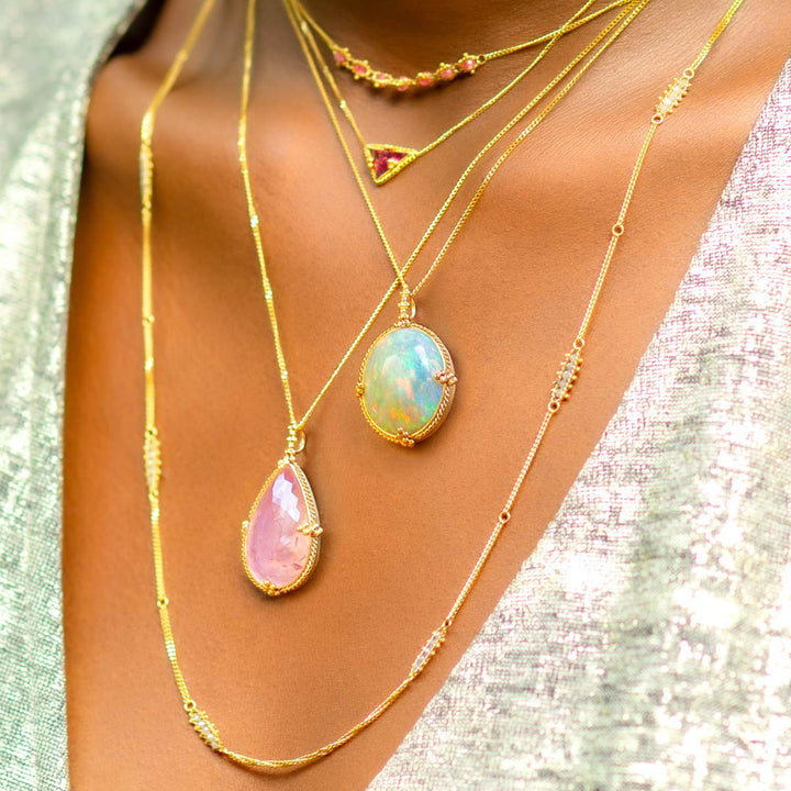 Morganite 18k One of a Kind Necklace