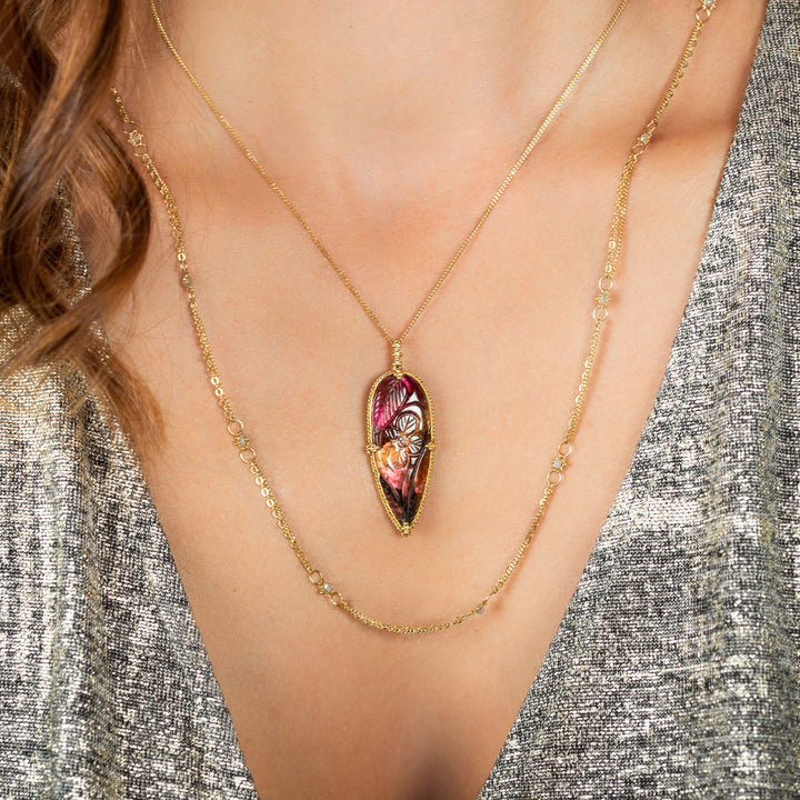 Extra Large Tourmaline 18k One of a Kind Necklace (2)