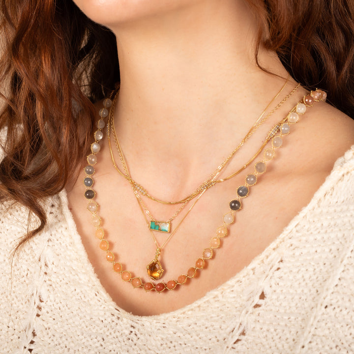 Small Tourmaline 18k One of a Kind Necklace (1)