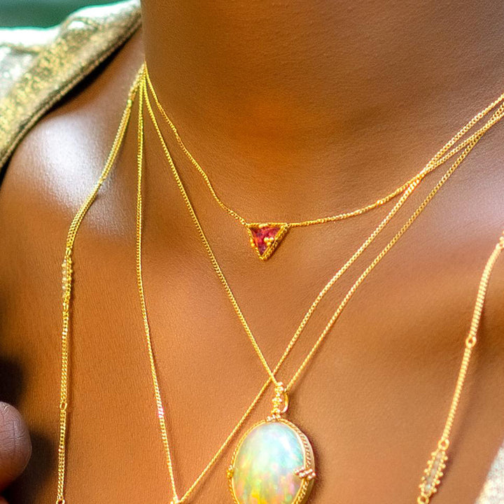 Small Tourmaline 18k One of a Kind Necklace (2)