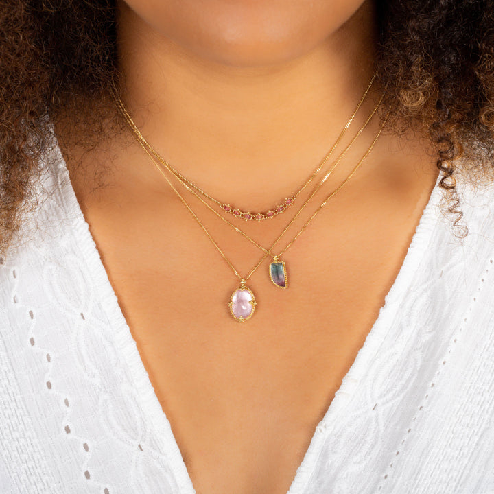 Small Tourmaline 18k One of a Kind Necklace (3)