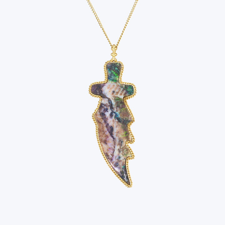 Andamooka Opal 18k One of a Kind Necklace