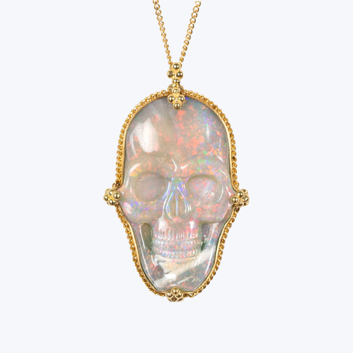 Medium Ethiopian Opal 18k One of a Kind Necklace (2)