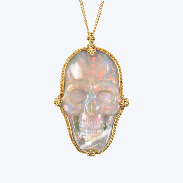 Medium Ethiopian Opal 18k One of a Kind Necklace (2)