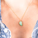 Small Ethiopian Opal 18k One of a Kind Necklace (1)